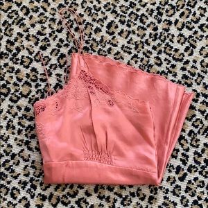 Odille Anthropologie Coral Silk Satin Camisole 12